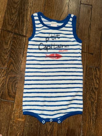 Barboteuse éponge absorba 18 mois (taille pas immense)