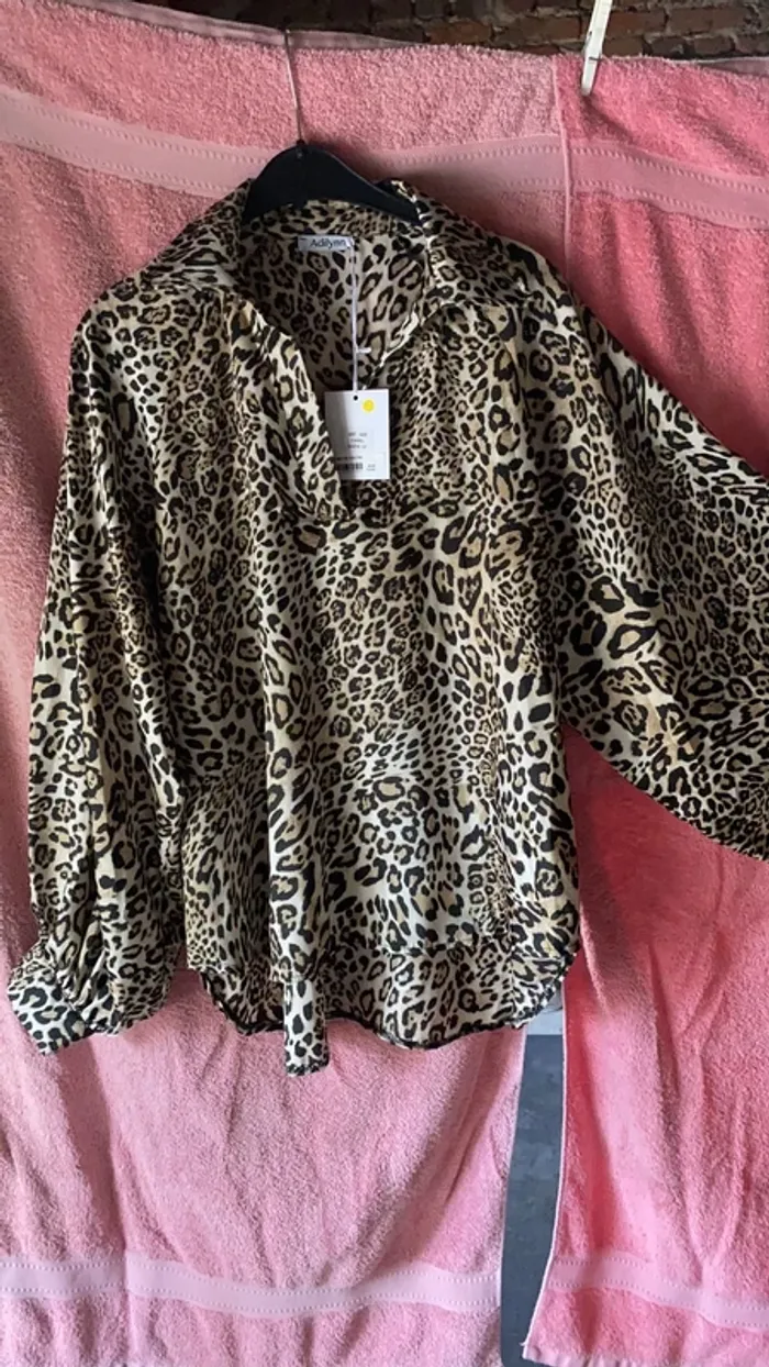 Chemise effet léopard