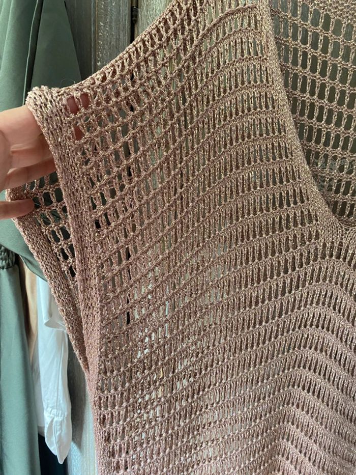 Robe filet lurex rose gold - photo numéro 2