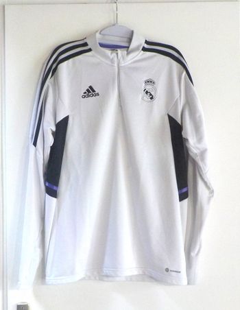 SWEAT FIN BLANC ADIDAS TAILLE M
