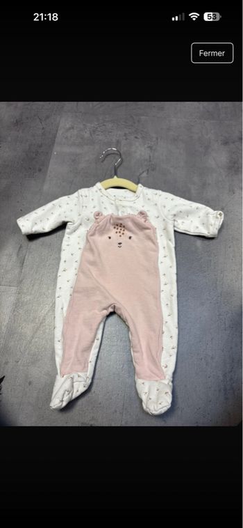 Pyjama rose vertbaudet 3 mois 