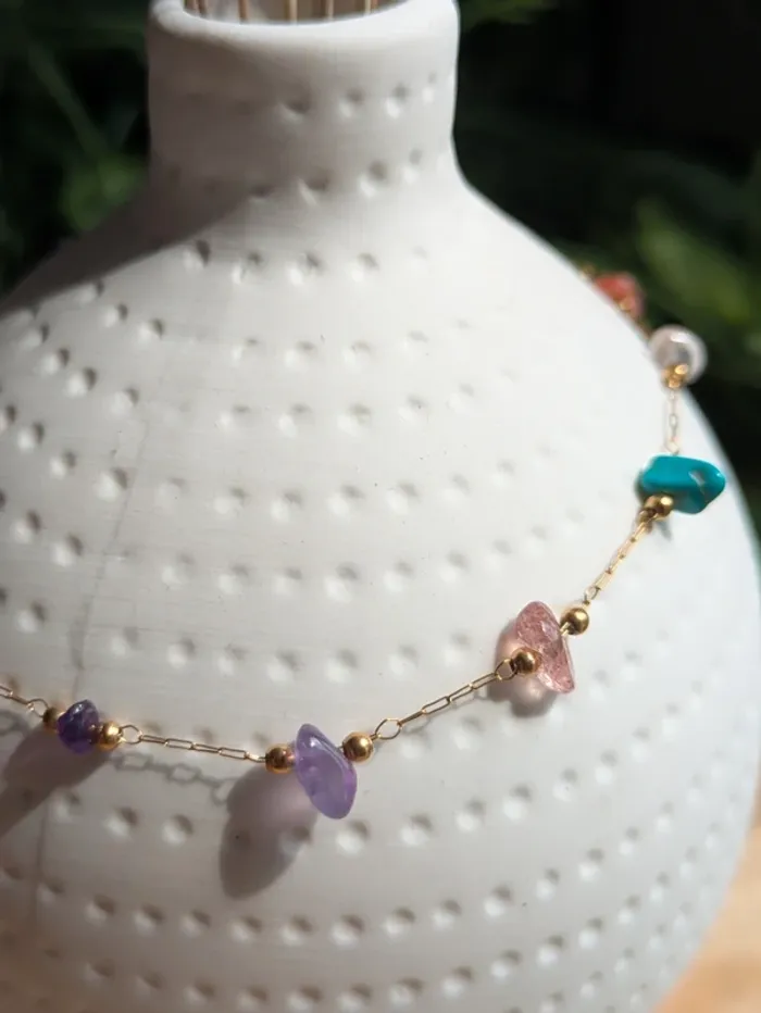 Bracelet avec perles naturelles #tendance - photo numéro 3