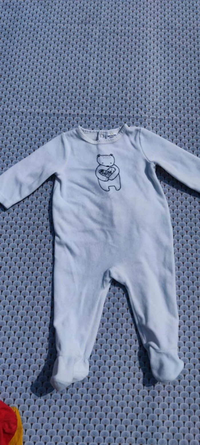 Pyjama velours ours coeur