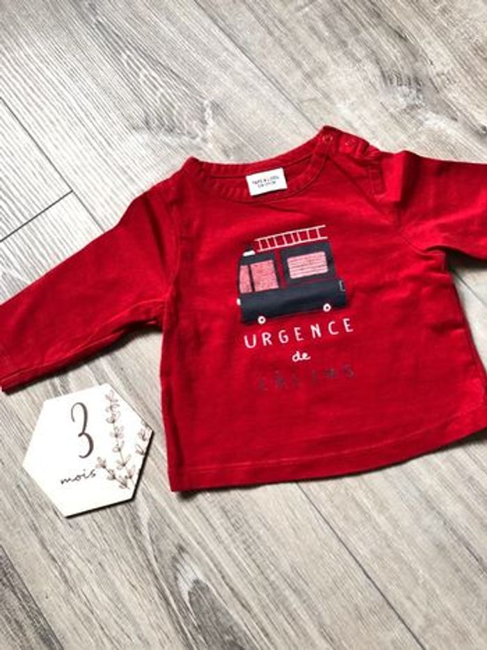 T-shirt TAO 3 mois manches longues