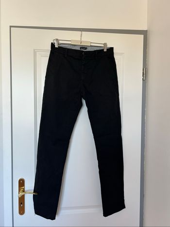 Pantalon chino noir homme taille 40 in extenso