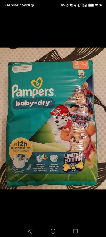 Baby dry taille 3 78 couches