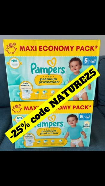 160 couches taille 5 Pampers baby dry premium protection