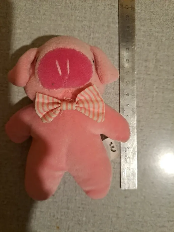 Peluche Cochon Rose Mignon - 14 cm - photo numéro 4