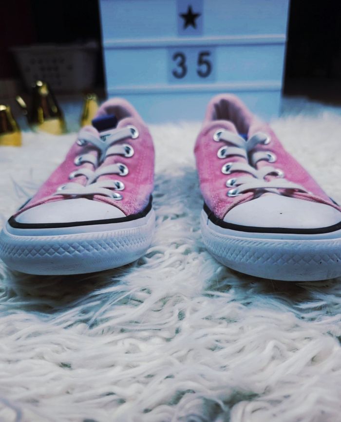 Baskets basses Converse All Star rose pastel Fille pointure 35 🦜 - photo numéro 3