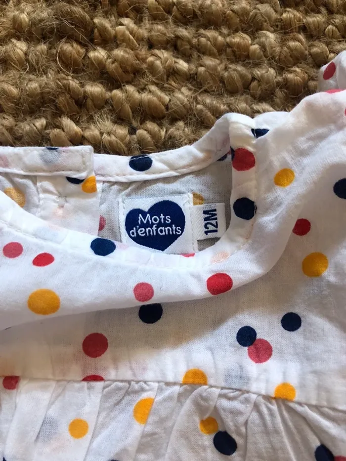 Tunique manches courtes à pois multicolores - photo numéro 3