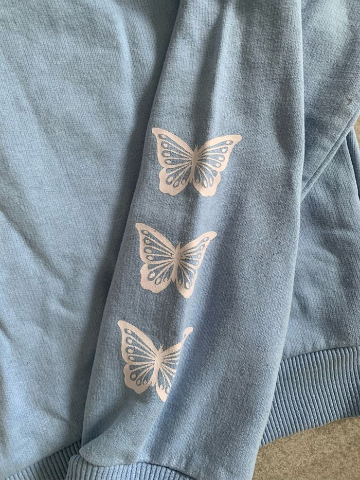 Sweat à capuche bleu ciel 14 ans - photo numéro 2