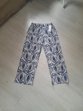 Pantalon large été à motifs neuf avec étiquette Cantarana