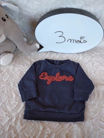 Pull sweat Garçon 3 mois Explore Tao