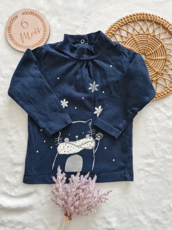 Ensemble T-shirt manches longues et legging 6 mois - photo numéro 4