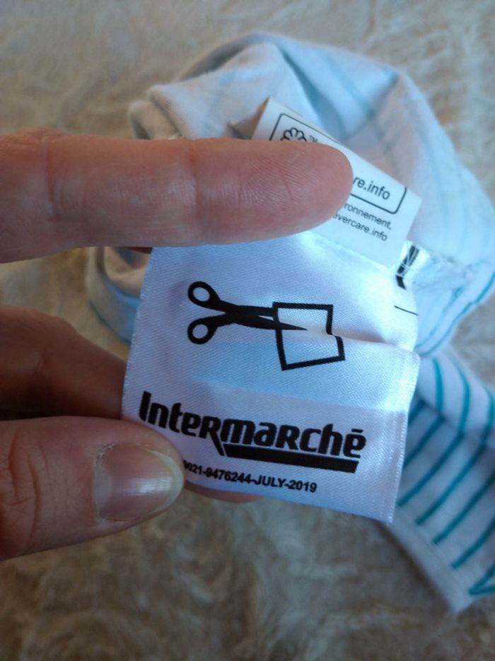 Débardeur tee shirt sans manche Garçon 9 mois Happy Boy Pommette 100% coton - photo numéro 7