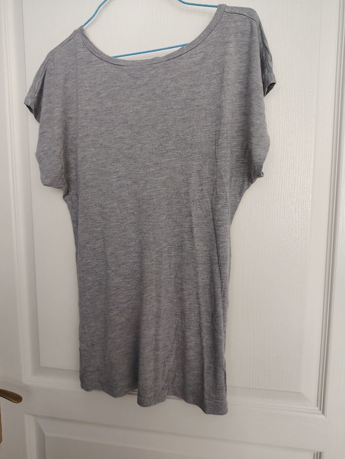 T-shirt fluide, Jennyfer, L, gris, petites manches - photo numéro 2