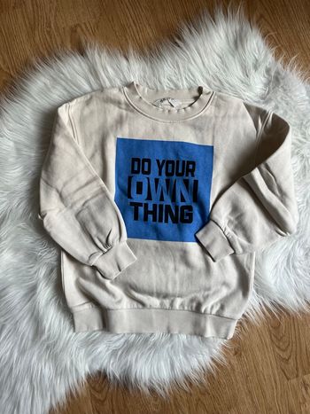 Pull crème inscription 