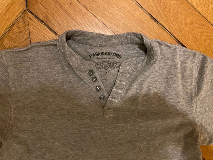 TEE shirt Parashooting  gris  taille S - photo numéro 4