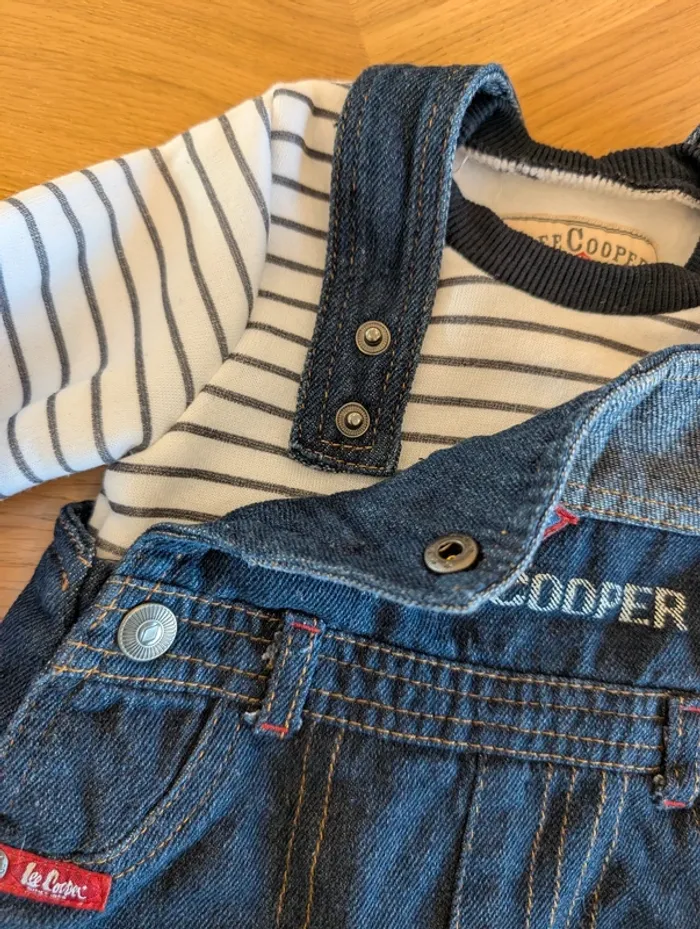 Salopette et t-shirt manches longues Lee Cooper - Taille : 9 Mois - photo numéro 2