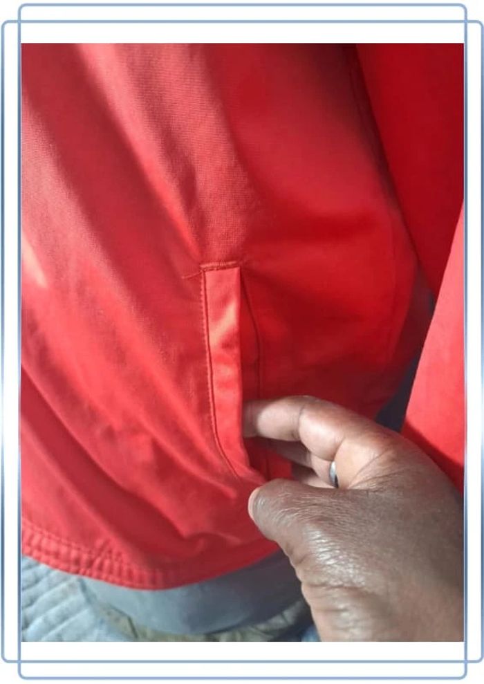 Veste légère puma vintage/ homme - taille L / rouge et grise - brodé (330) - photo numéro 7
