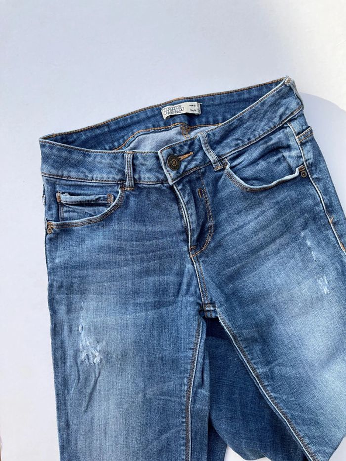 Jean skinny taille basse bleu nuancé - photo numéro 10