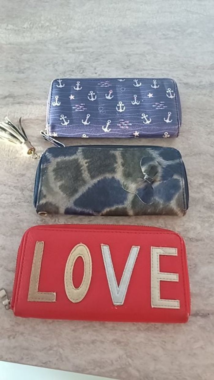 Lot 4 porte feuille femme