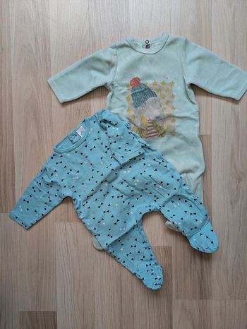 Lot de 2 pyjamas garçon taille 3 mois