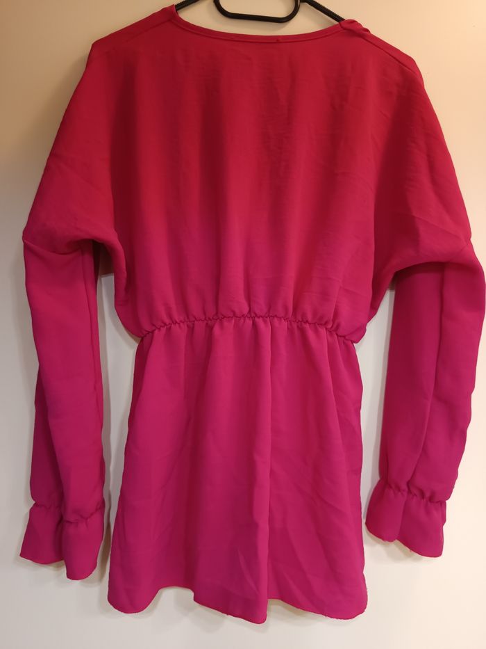 Blouse/tunique rose foncé manches longues taille XL - photo numéro 2