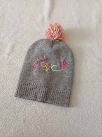 Bonnet gris Love