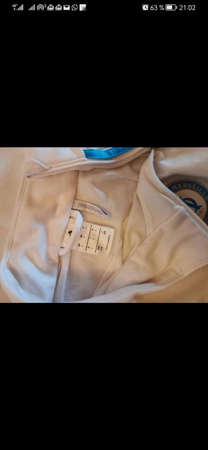 Sweat Adidas Olympique de Marseille Taille L - photo numéro 3