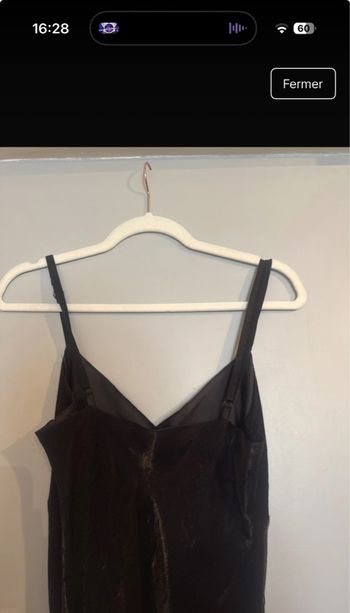 Robe longue noir satiné 