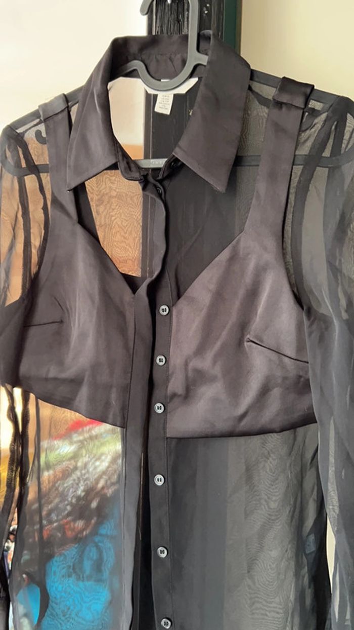 Blouse transparente noir - photo numéro 2