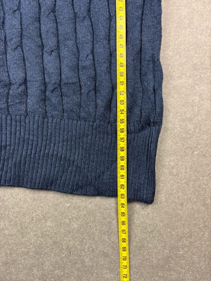 Pull vintage bleu torsadé cable knit - photo numéro 4