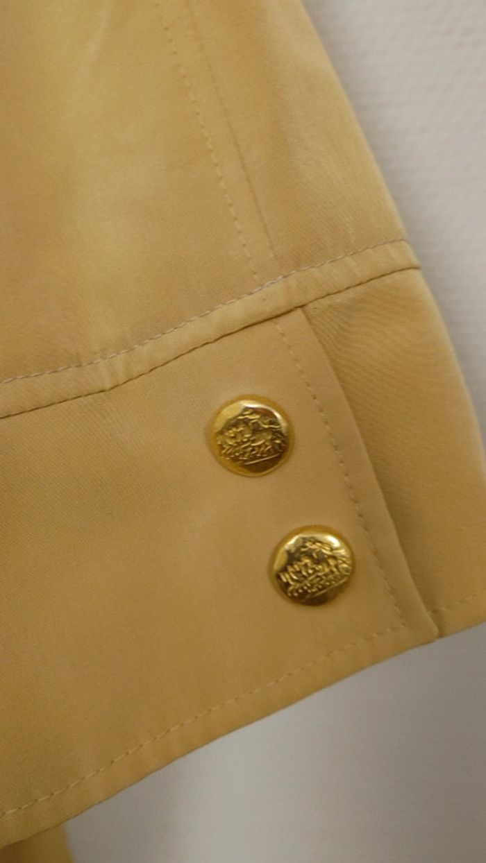Trench jaune doré raglan poche bouton fluide - photo numéro 6