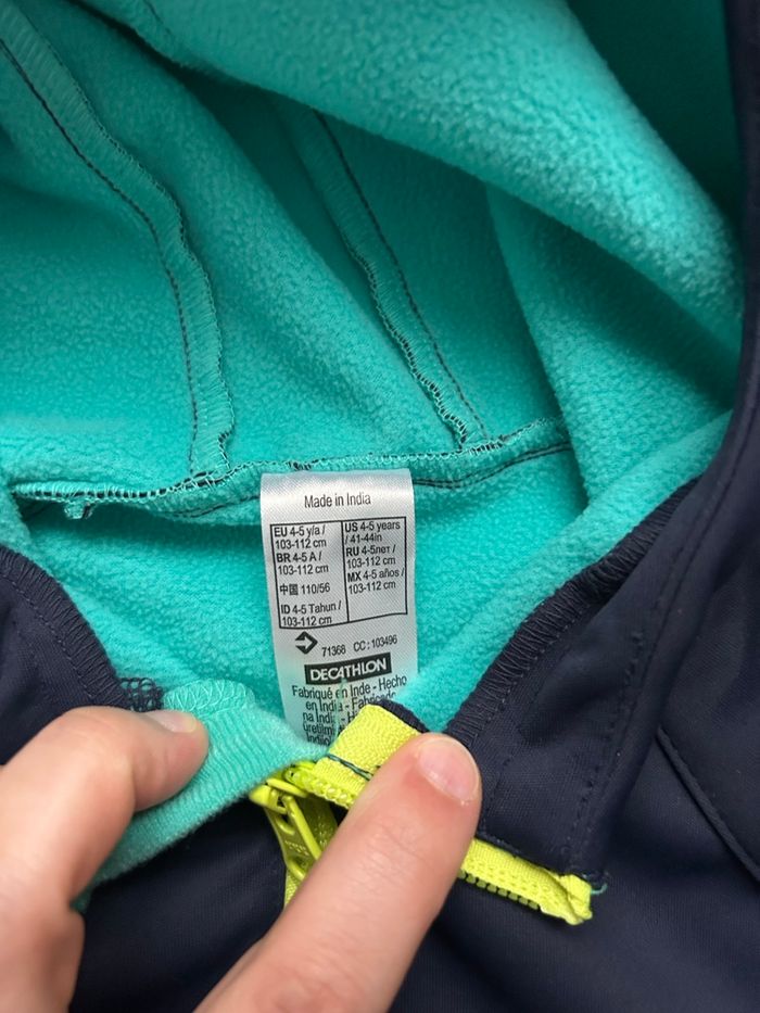 Veste Softshell Quechua bleu marine 4-5ans - photo numéro 5