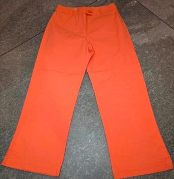 Pantacourt orange femme S 36