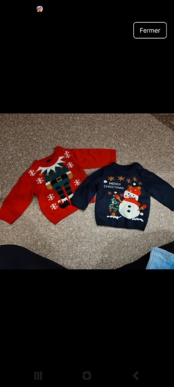 Pull de noel 3 mois