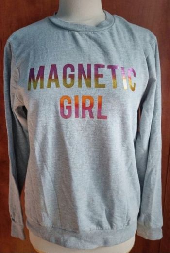 Sweat gris avec écriture taille M