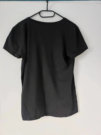 T-shirt manches courtes noir basique taille XL