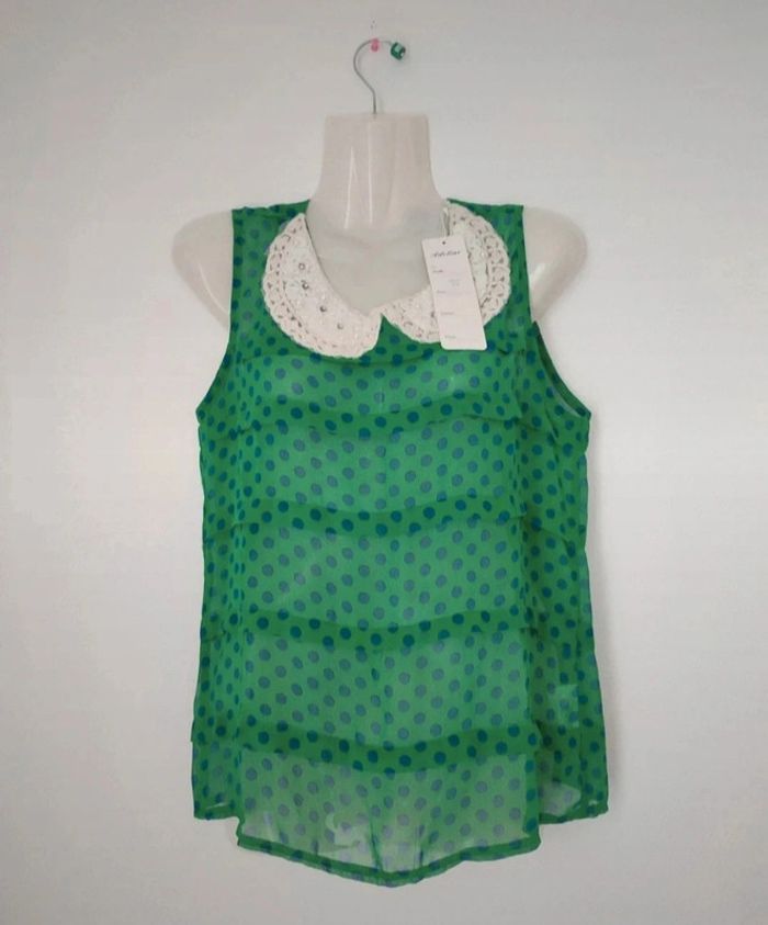 Blouse sans manches à poids avec col femme - photo numéro 3