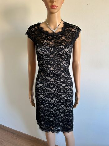 Robe noire et beige en dentelle JBC taille 36 TBE
