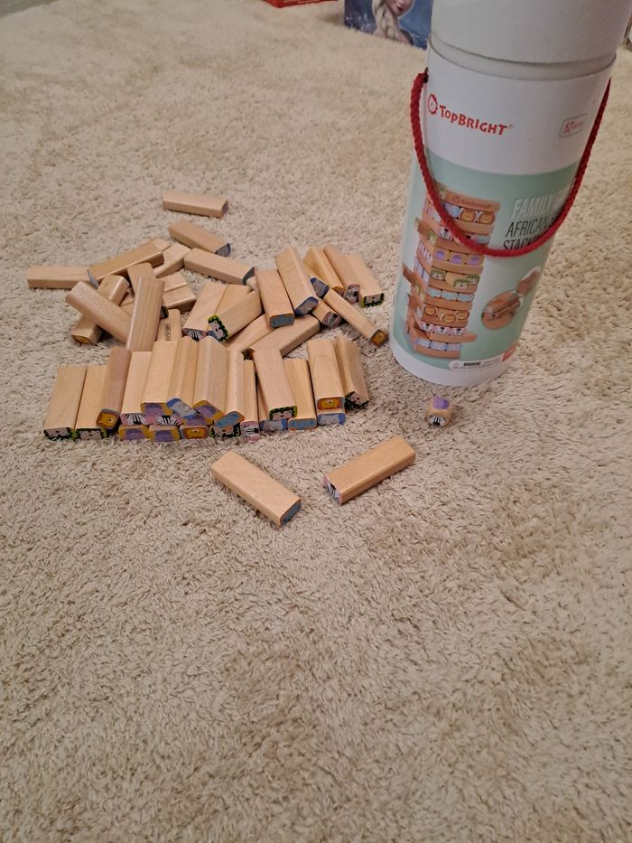 Jouet tour de.bloc empilage animaux - photo numéro 3