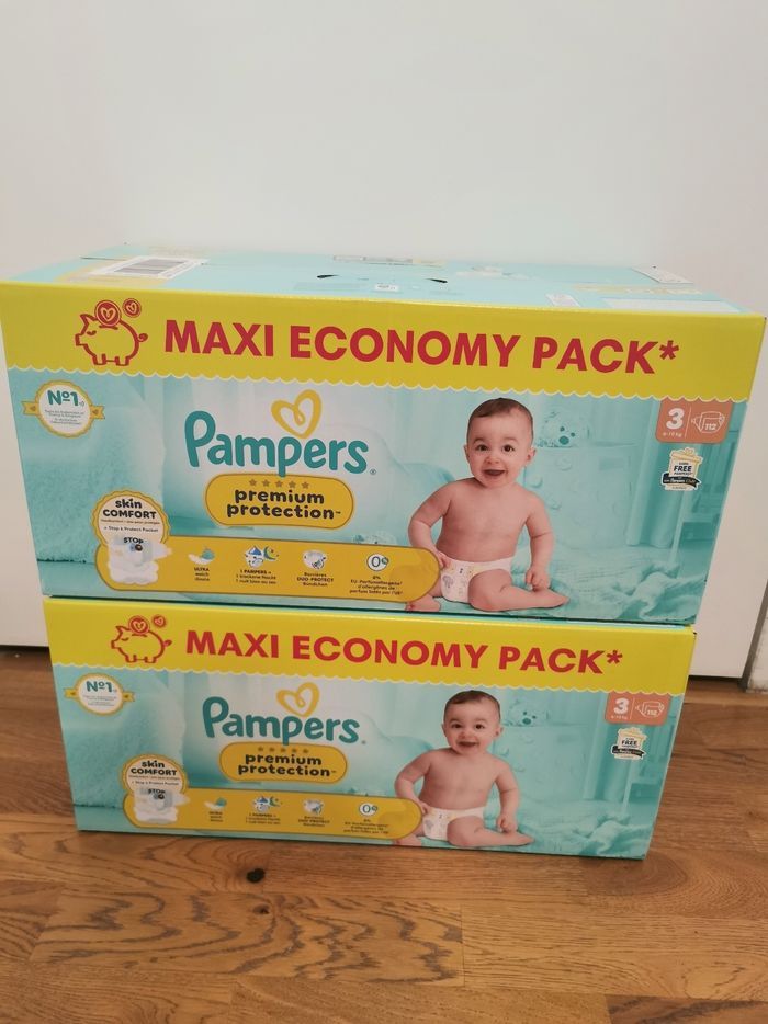 224 Couches pamper taille 3 pamper premium protection