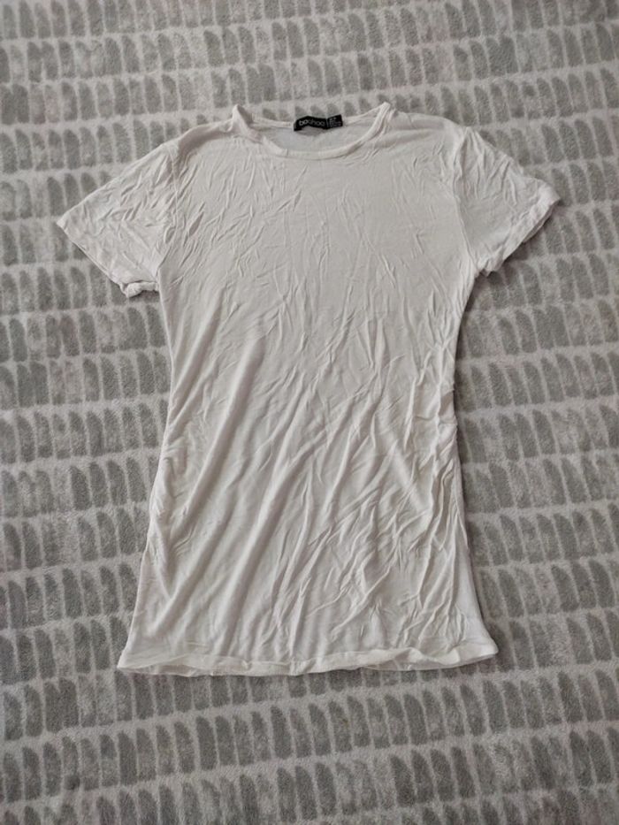 Tee-shirt manches courtes blanc Boohoo taille 38 - photo numéro 1