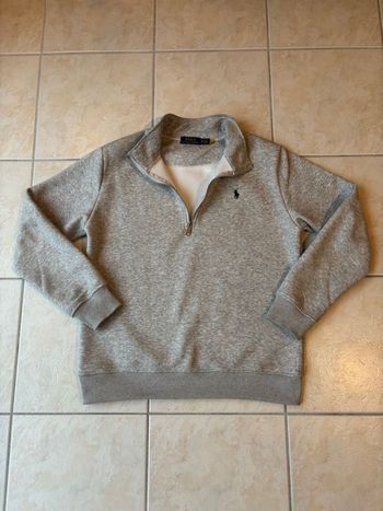 Demi zip Ralph Lauren gris taille M