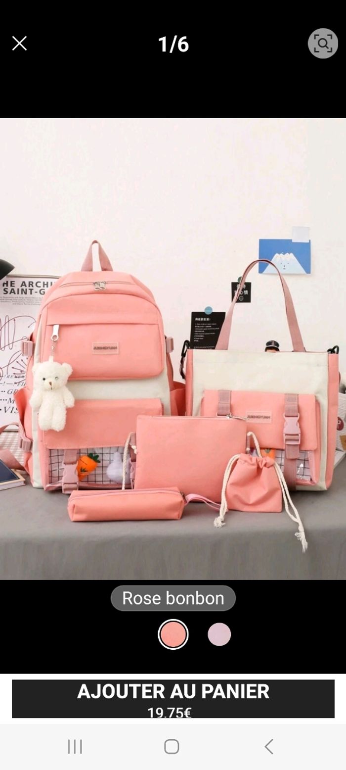 Sac à dos 5 pièces neuf