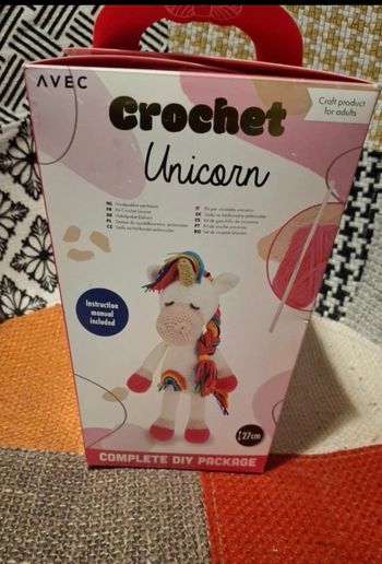 Kit crichet licorne rose 