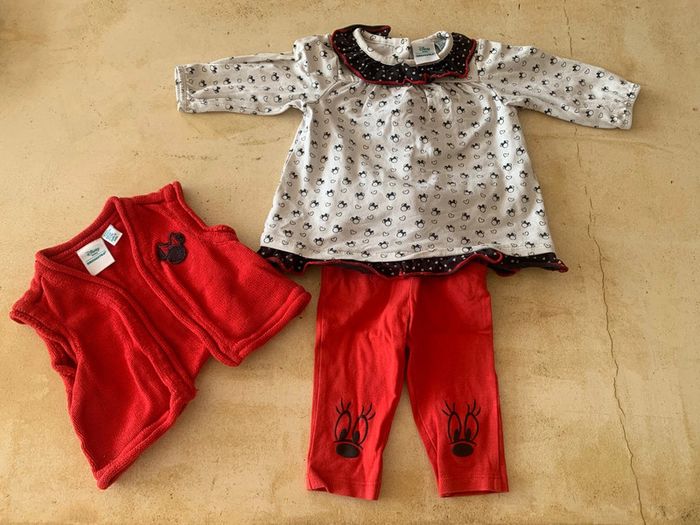 Joli ensemble 3 pièces Mickey Minnie Disney 3 mois