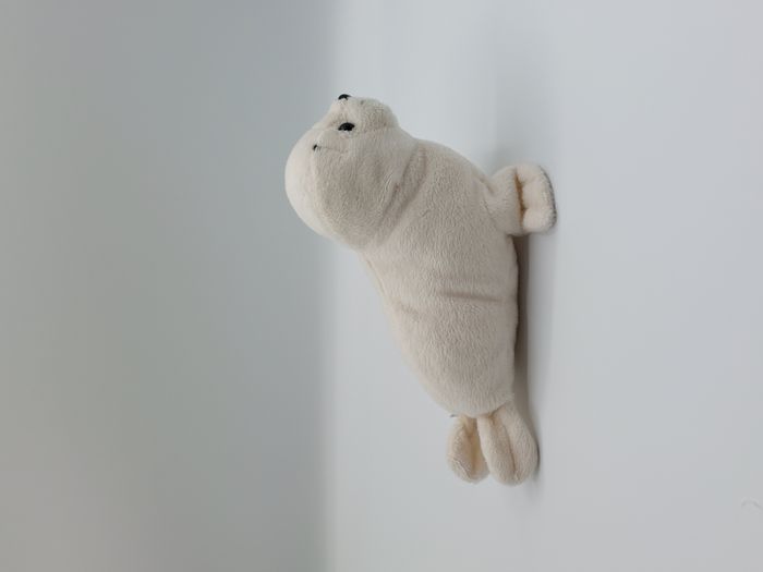 Peluche doudou phoque blanc crème NATIONAL GEOGRAPHIC 20 cm 2017 Venturelli - photo numéro 4