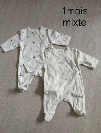 Pyjama mixte 1 mois